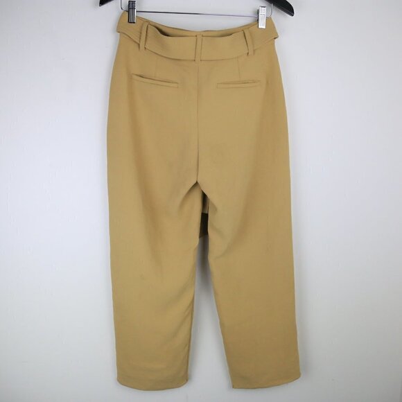 Aritzia Wilfred Saville Tie-Front High-Waisted Belted Crepe Pants Size 6 - Picture 3 of 7